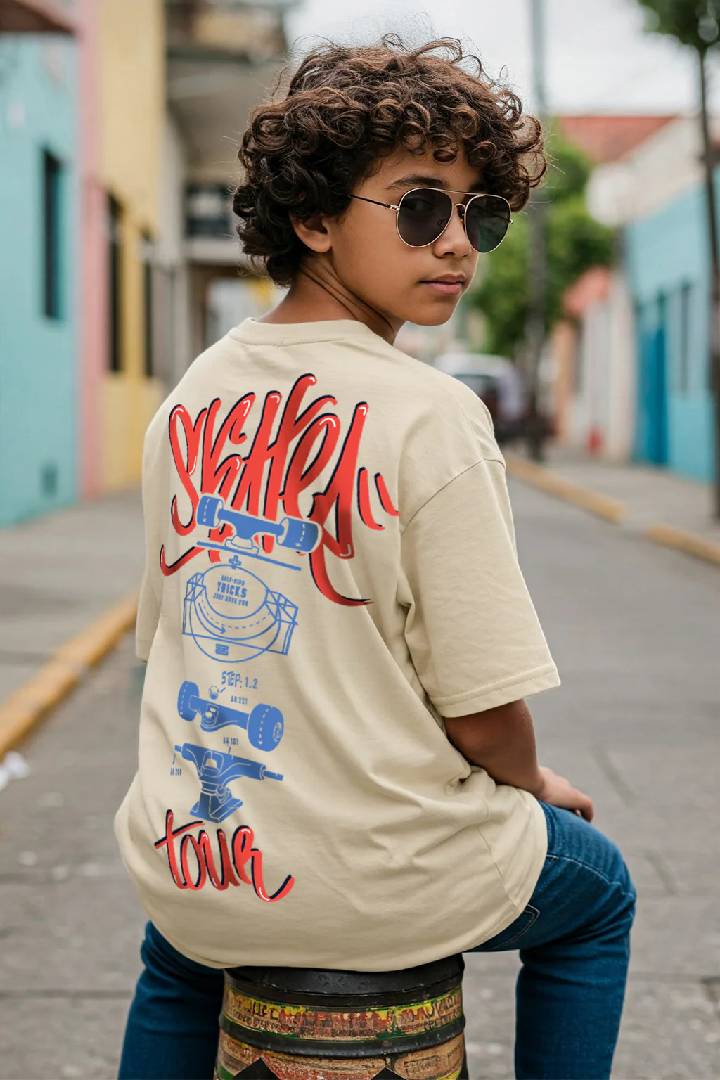 New York Mint Green Oversized Graphic Printed Boys T-shirt