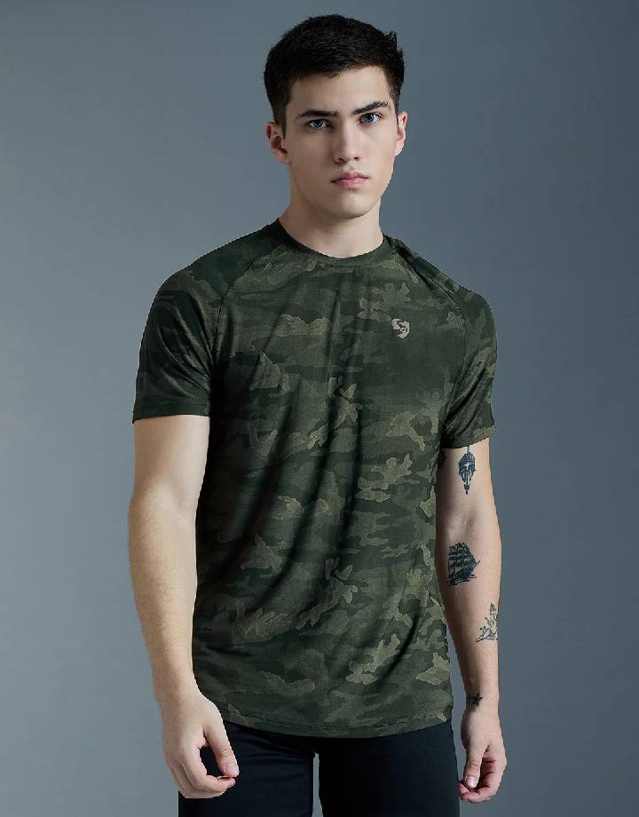 Round Neck, Half Sleeves Printed T-Shirt for Men